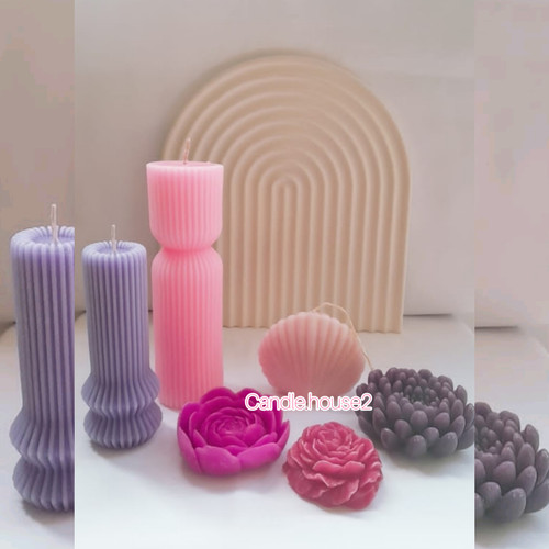 ست استوانه و گل