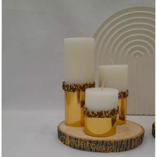 شمع طرح آیینه ای(شبرنگ)