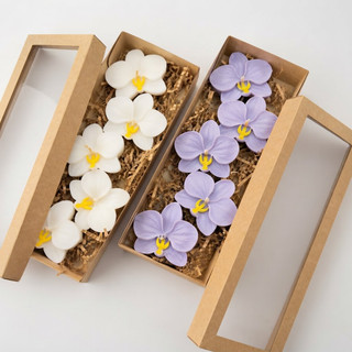 باکس شمع هدیه 5(گل ارکیده)